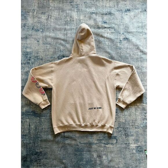 Beige It Costs $0 To Be A Good Person Hooded Sweatshirt Women's Large - Picture 7 of 9